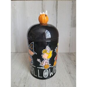 Snoopy ceramic Halloween cookie jar costume gang Charlie Brown Woodstock‎